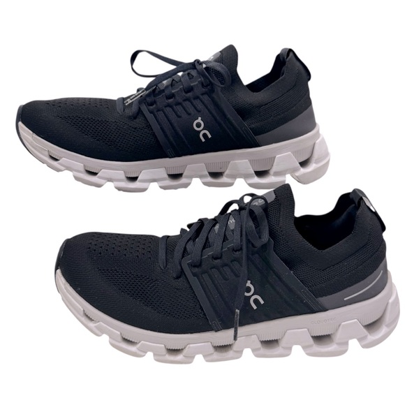 On Women’s Cloudswift 3 Running Shoes Sz 10‎ in Black/White - Picture 1 of 9